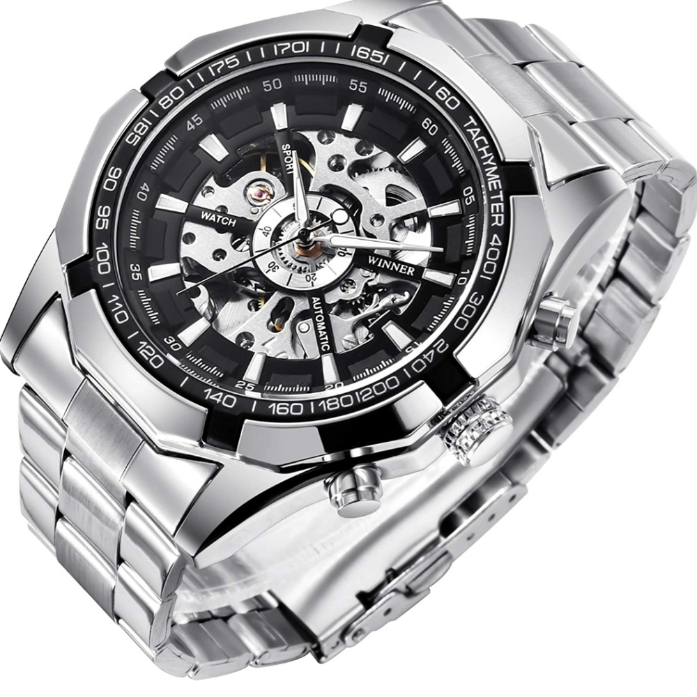 SILVER Men quartz army Watch Top Brand Waterproof - Picture 1 of 5
